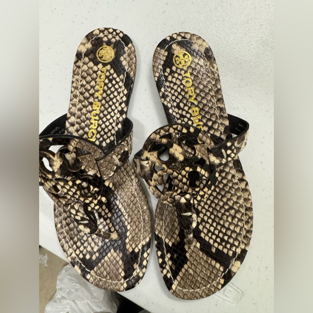 Tory Burch sandals.